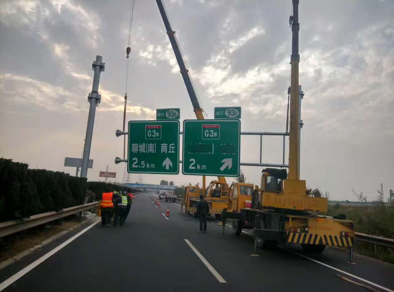 荆门荆门高速公路标志牌施工案例
